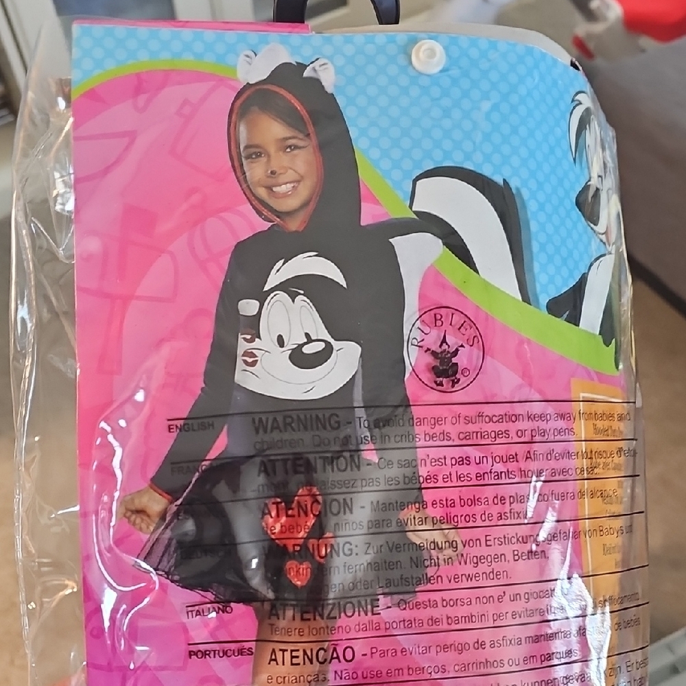 Rubie's Black and White Skunk Costume for Kids